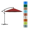 Nature Spring Patio Umbrella, Cantilever Hanging Outdoor Shade, Easy Crank, Base for Table, Deck, 10-foot (Red) 239102JRI